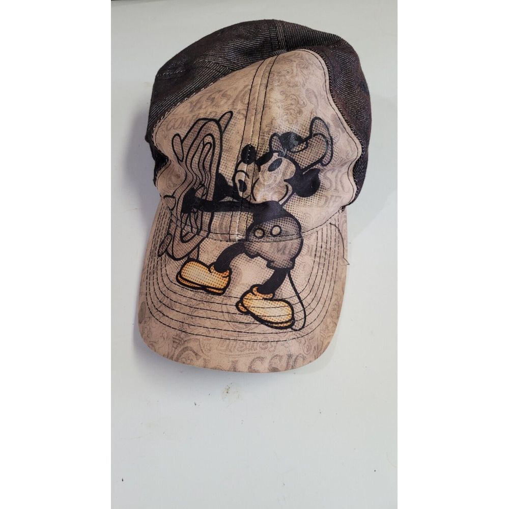 Mickey Mouse Steamboat Willie Baseball  Hat Walt Disney World OS VGC  Ajustable‎